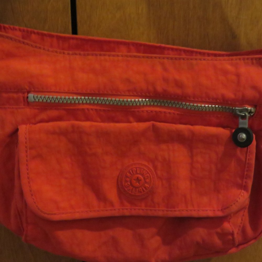 Kipling Red Medium Crossbody Bag, Euc - image 2